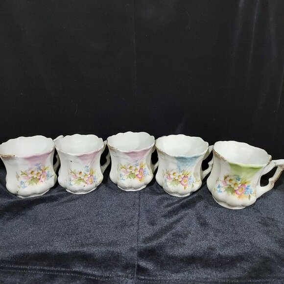 Demitasse Vintage Fancy Espresso Cup Saucer (5) Holds 3oz Liquid - Picture 4 of 11